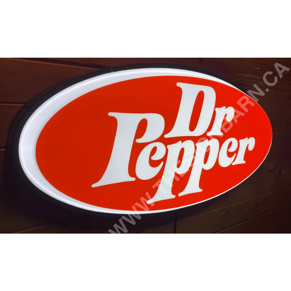 Dr Pepper Custom Designed 32” Backlit Led Oval Sign 32’’ Backlit Ovals