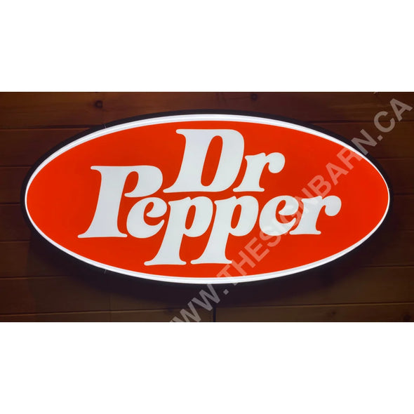 Dr Pepper Custom Designed 32” Backlit Led Oval Sign 32’’ Backlit Ovals