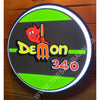 Duster Demon 18’’ Backlit Led Button Sign Design #W7098 18” Led Buttons