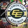 Edmonton Eskimos 24” Rotating Led Lighted Sign Design #S5103 Pivoting With Switch