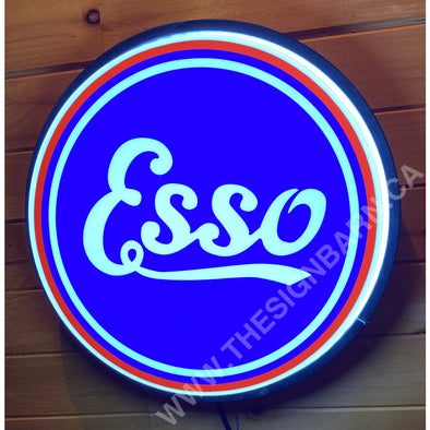 Esso 18’’ Backlit Led Button Sign Design #W5054 18” Led Buttons