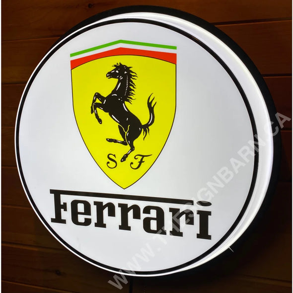 Ferrari 18” Backlit Led Button Sign Design #W5084 Led Buttons