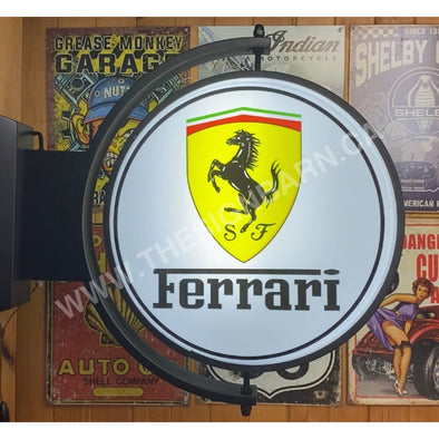 Ferrari 24” Rotating Led Lighted Sign Design #S5084 Pivoting With Switch