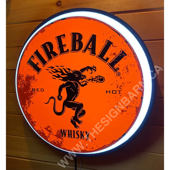 Fireball Whiskey 18’’ Backlit Led Button Sign Design#W6014 18” Led Buttons