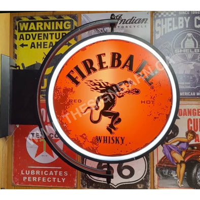 Fireball Whiskey 24” Rotating Led Lighted Sign Design #S5139 Pivoting With Switch