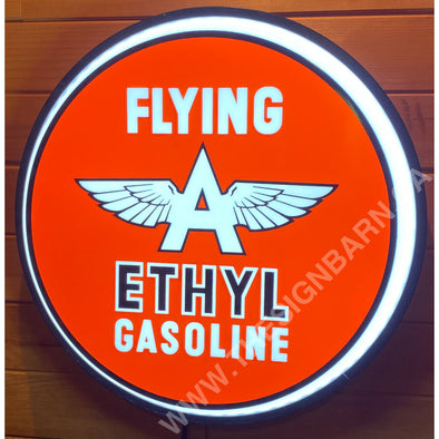 Flying A Gasoline 18’’ Backlit Led Button Sign #W7145 18” Led Buttons