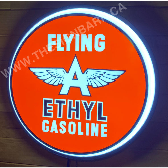 Flying A Gasoline 30’’ Backlit Led Button Sign Design #Bb7145 Led