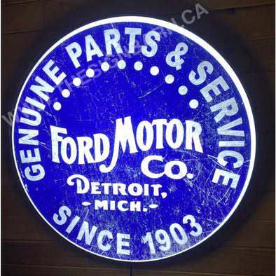 Ford Motors 30’’ Backlit Led Button Sign Design #Bb7073 Led