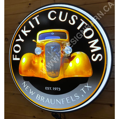 Foykit Customs 30’’ Backlit Button Sign