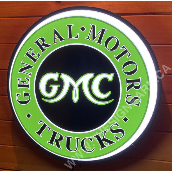 Gmc Trucks 18’’ Backlit Led Button Sign Design #W5039 18” Led Buttons