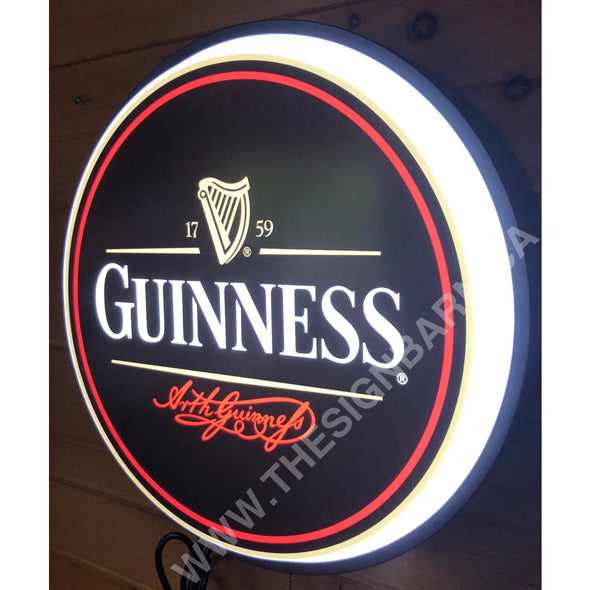 Guinness 18’’ Backlit Led Button Sign Design #W5056 18” Led Buttons