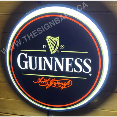 Guinness 30’’ Backlit Led Button Sign Design #Bb5056 Led