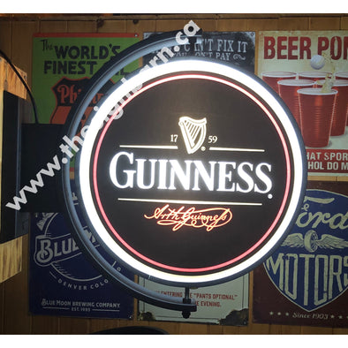 Guinness Beer 24’’ Rotating Led Lighted Sign Design #S5056 Pivoting With Switch