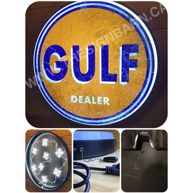 Gulf 30” Backlit Led Button Sign Design #Bb5016 30’’ Led