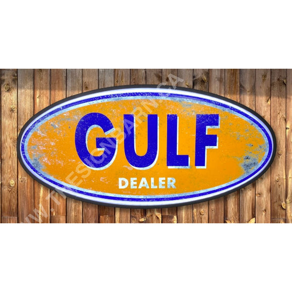 Gulf 32’’ Backlit Led Oval Sign Design #V7107 Backlit Ovals