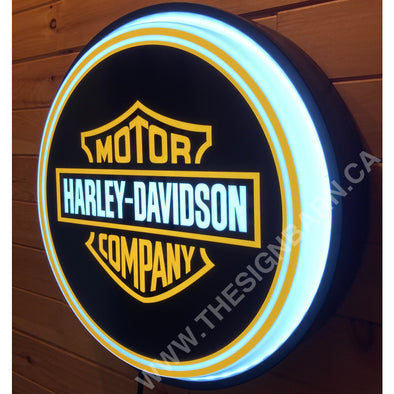 Harley Davidson 18’’ Backlit Led Button Sign Design #W5061 18” Led Buttons