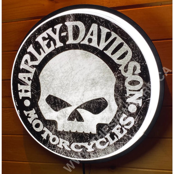 Harley Davidson 18’’ Backlit Led Button Sign Design #W6018 18” Led Buttons