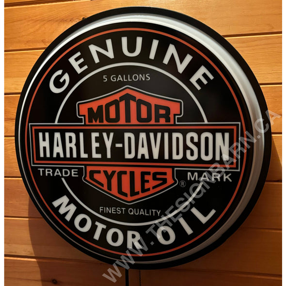 Harley Davidson 18’’ Backlit Led Button Sign Design #W7070 18” Led Buttons