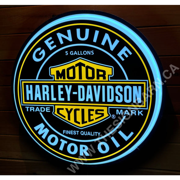 Harley Davidson 18’’ Backlit Led Button Sign Design #W7070 18” Led Buttons