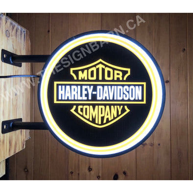 Harley Davidson 20’’ Led Fixed Flange Sign Design #F5061 Led Sign