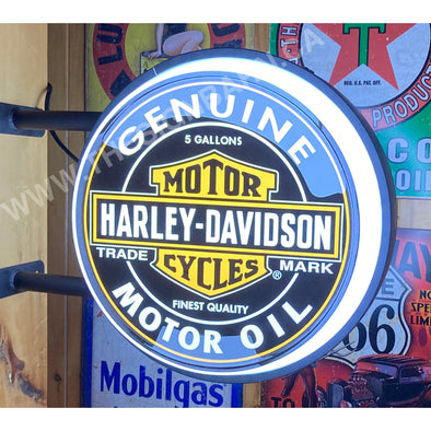 Harley Davidson 20’’ Two Sided Led Fixed Flange Sign Design #F7070 Led Sign