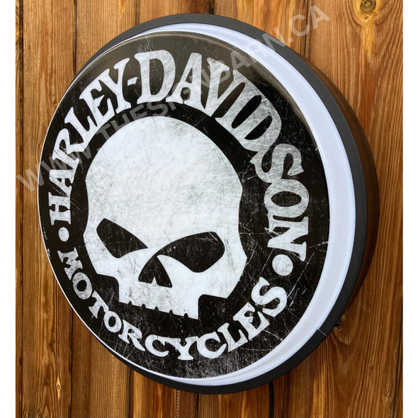 Harley Davidson 30’’ Backlit Led Button Sign Design #Bb6018 Led