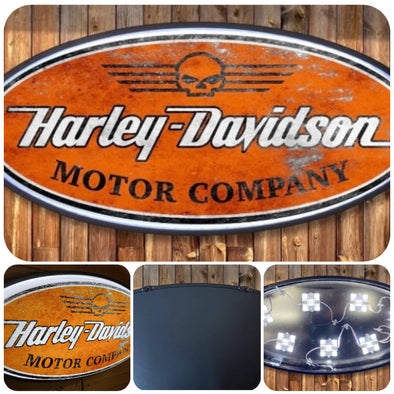 Harley Davidson 32’’ Backlit Led Oval Sign Design #V7123 Backlit Ovals