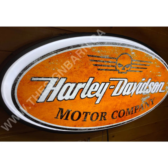 Harley Davidson 32’’ Backlit Led Oval Sign Design #V7123 Backlit Ovals