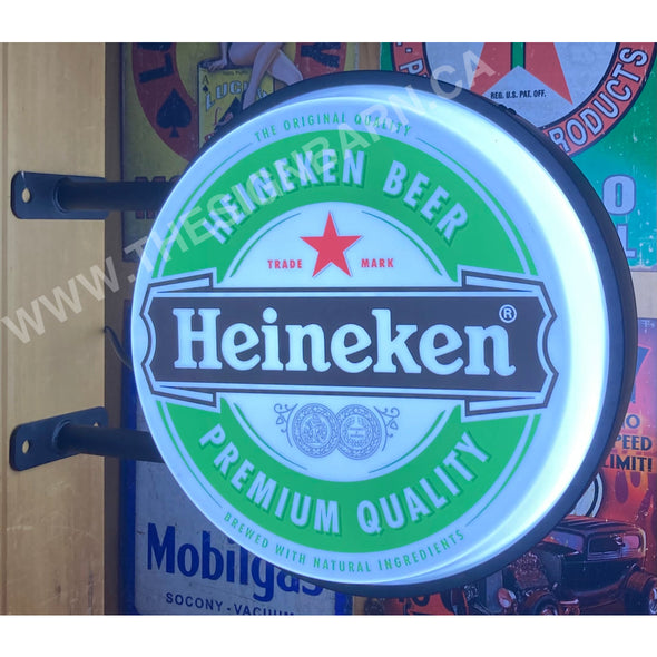 Heineken 20” Two Sided Led Fixed Flange Sign Design #F5087 Led Sign