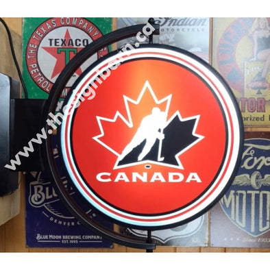 Hockey Canada 24’’ Rotating Led Lighted Sign Design #S5128 Pivoting With Switch