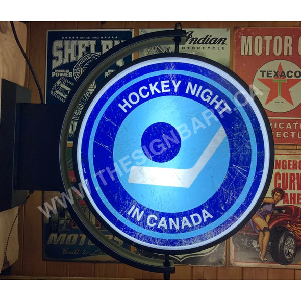 Hockey Night In Canada 24’’ Rotating Led Sign Design #S7086 Pivoting With Switch