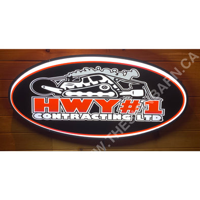 Hwy#1 Contracting Custom Design 32’’ Backlit Led Ovals