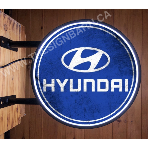 Hyundai 20’’ Led Fixed Flange Sign Design #F5076 Led Sign