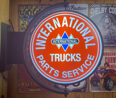 International Trucks 24" Rotating LED Lighted Sign Design #S7135