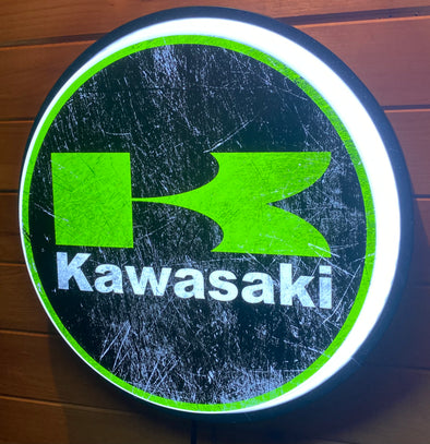Kawasaki 18" Backlit LED Button Sign Design #W5011