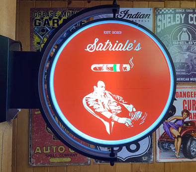 Satriale’s Custom Designed 24" Rotating LED Sign With Toggle Switch Controls
