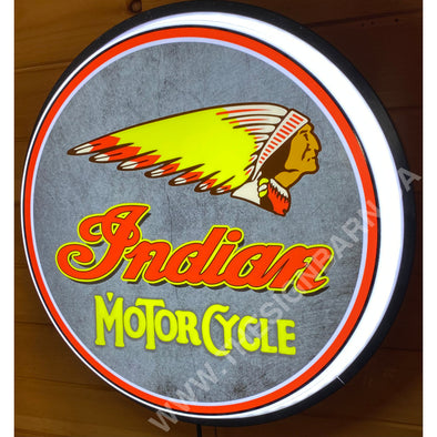 Indian Motorcycle 18’’ Backlit Led Button Sign Design#W7060 18” Led Buttons