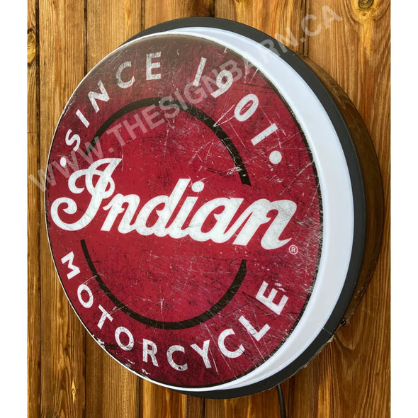 Indian Motorcycle 30” Backlit Led Button Design #Bb5006 30’’ Led Sign