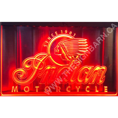 Indian Motorcycle Design #L111 Lighted Sign