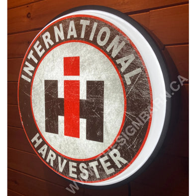 International Harvester 18’’ Backlit Led Button Sign Design #W7099 18” Led Buttons