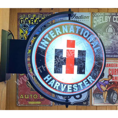 International Harvester 24’’ Rotating Led Lighted Sign Design #S7099 Pivoting With Switch