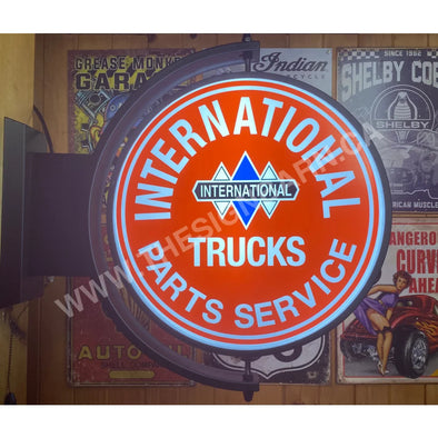 International Trucks 24’’ Rotating Led Lighted Sign Design #S7135 Pivoting With Switch