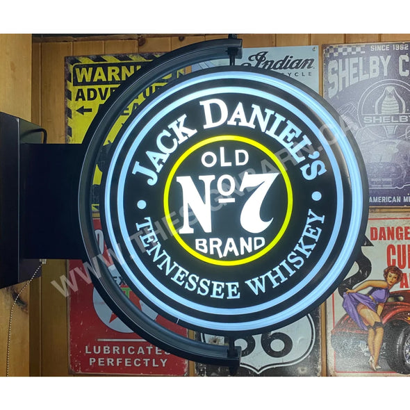 Jack Daniels 24’’ Rotating Led Lighted Sign Design #S5052 Pivoting With Switch