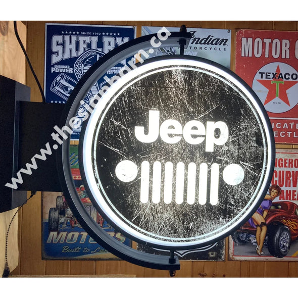 Jeep 24’’ Rotating Led Lighted Sign Design #S5018 Pivoting With Switch