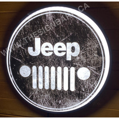 Jeep 30’’ Backlit Led Button Sign Design #Bb5018 Led