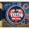 Jimi James Tattoo Custom Designed 24” Rotating Led Sign With Toggle Switch Controls Pivoting