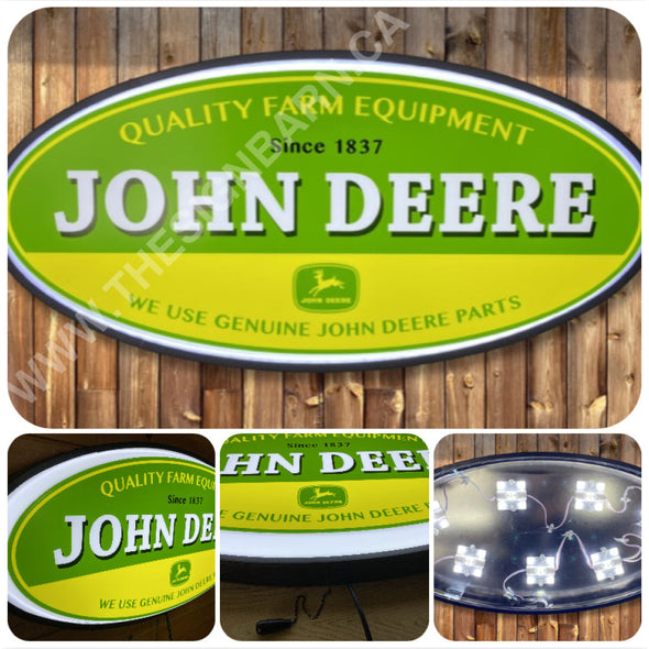 John Deere 32’’ Backlit Led Oval Sign Design #V7125 Backlit Ovals