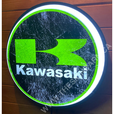 Kawasaki 18’’ Backlit Led Button Sign Design #W5011 18” Led Buttons