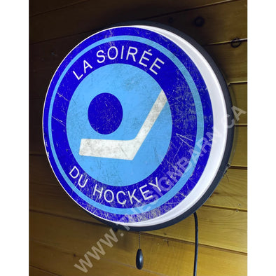 La Soirée Du Hockey Affiche Illuminé Au Del 18’’ Design #W7087 18” Backlit Led Buttons