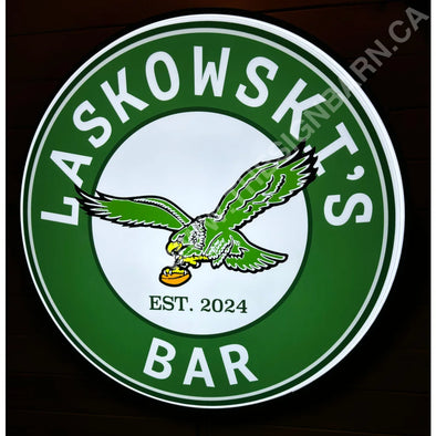 Laskowski’s Bar 30’’ Backlit Button Sign Led